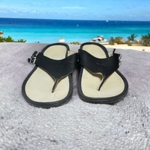 KURU Black and Cream Sandals